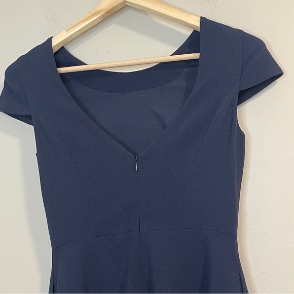 Dress the Population Women's Livia Midi High Dress Peacock Blue Sz S - Picture 7 of 10